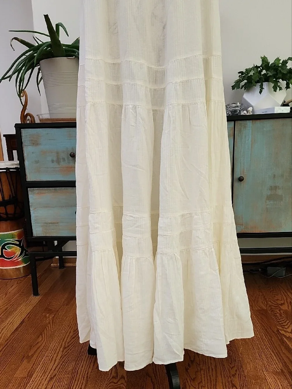 J. Crew Ivory Airy Gauze Tiered Maxi Dress - NWT